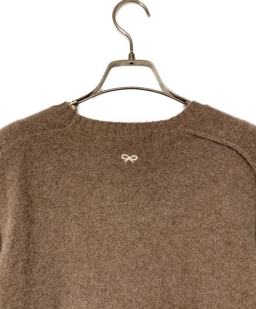 UNIQLO（ユニクロ）UNIQLO (ユニクロ) ANYA HINDMARCH (アニヤ・ハインドマーチ) カシミヤクルーネックセーター ブラウン サイズ:XLの古着・服飾アイテム