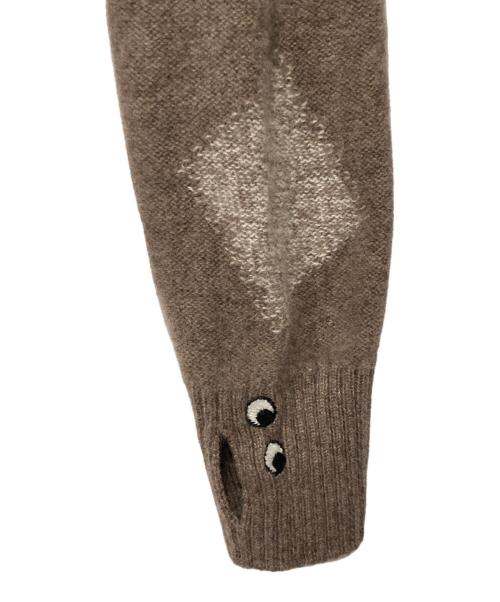 UNIQLO（ユニクロ）UNIQLO (ユニクロ) ANYA HINDMARCH (アニヤ・ハインドマーチ) カシミヤクルーネックセーター ブラウン サイズ:XLの古着・服飾アイテム