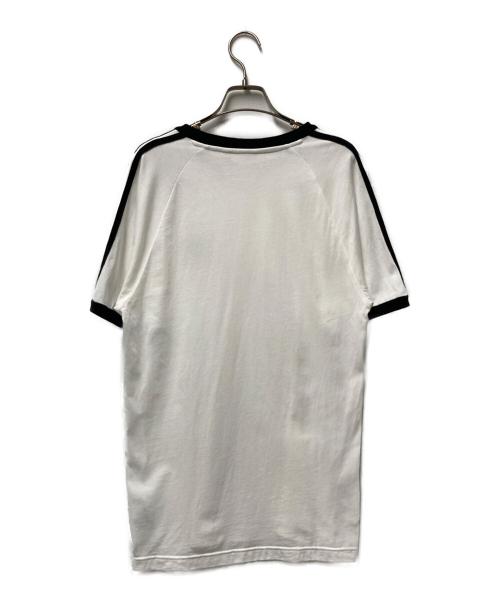 adidas（アディダス）adidas (アディダス) アディカラー クラシック スリーストライプ Tシャツ ホワイト×ブラック サイズ:Mの古着・服飾アイテム