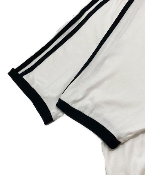 adidas（アディダス）adidas (アディダス) アディカラー クラシック スリーストライプ Tシャツ ホワイト×ブラック サイズ:Mの古着・服飾アイテム