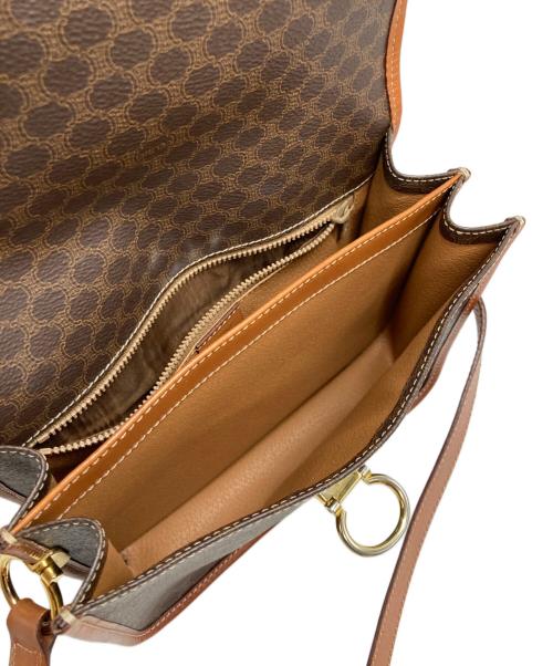 CELINE（セリーヌ）CELINE (セリーヌ) マカダム柄ショルダーバッグ ブラウンの古着・服飾アイテム