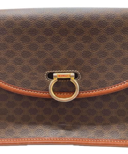 CELINE（セリーヌ）CELINE (セリーヌ) マカダム柄ショルダーバッグ ブラウンの古着・服飾アイテム