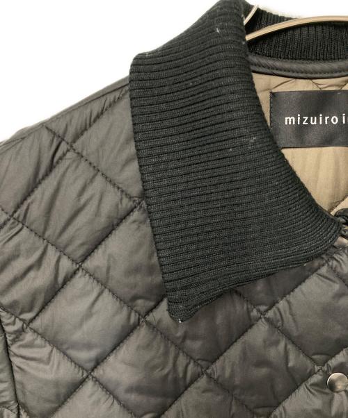mizuiro-ind（ミズイロインド）mizuiro-ind (ミズイロインド) リブ切替キルティングコート ブラック サイズ:-の古着・服飾アイテム