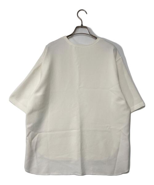 Whim Gazette（ウィムガゼット）Whim Gazette (ウィムガゼット) Vガゼットハーフスリーブプルオーバー ホワイト サイズ:38の古着・服飾アイテム