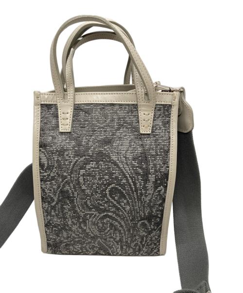 A VACATION（ア ヴァケーション）A VACATION (ア ヴァケーション) 総柄2WAYショルダーバッグ ブラウン×グレーの古着・服飾アイテム