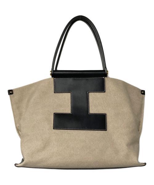 IACUCCI（イアクッチ）IACUCCI (イアクッチ) ソルベット M CANVAS/RUGA ベージュ×ブラックの古着・服飾アイテム