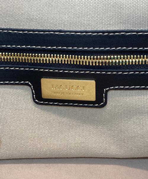 IACUCCI（イアクッチ）IACUCCI (イアクッチ) ソルベット M CANVAS/RUGA ベージュ×ブラックの古着・服飾アイテム