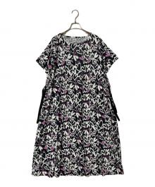 MUSE BY ROCHAS Premiere（ミューズ バイ ロシャス プルミエール）の古着「プリントフレアワンピース」｜ブラック