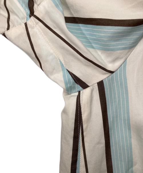 Leilian（レリアン）Leilian (レリアン) ストライププルオーバーブラウス ブルー×ホワイト サイズ:13の古着・服飾アイテム