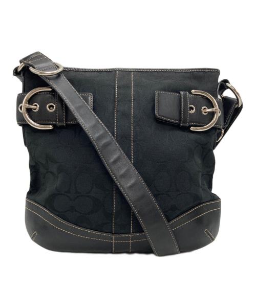COACH（コーチ）COACH (コーチ) シグネチャーショルダーバッグ ブラックの古着・服飾アイテム