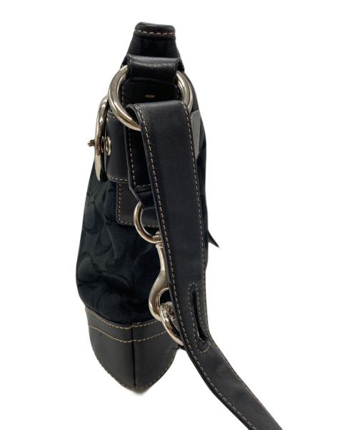 COACH（コーチ）COACH (コーチ) シグネチャーショルダーバッグ ブラックの古着・服飾アイテム