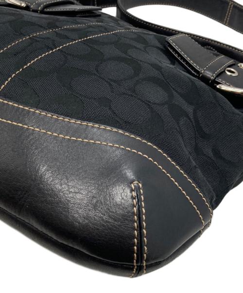 COACH（コーチ）COACH (コーチ) シグネチャーショルダーバッグ ブラックの古着・服飾アイテム