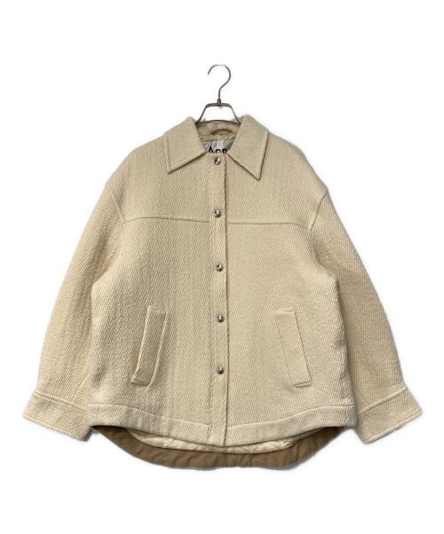 Acne studios（アクネ ストゥディオス）Acne studios (アクネ ストゥディオス) Ocilia Cotton Wool And Alpaca-Blend Jacket アイボリー サイズ:S/Mの古着・服飾アイテム