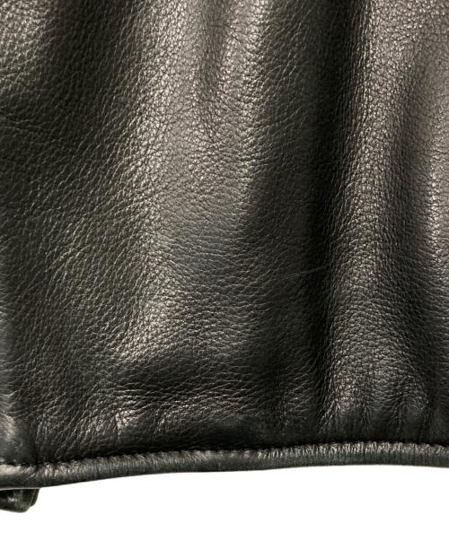 VANSON（バンソン）VANSON (バンソン) L'appartement (アパルトモン) 別注 C2 カウレザー ダブルライダースジャケット ブラック サイズ:34の古着・服飾アイテム