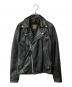 VANSON（バンソン）の古着「別注 C2 カウレザー ダブルライダースジャケット」｜ブラック
