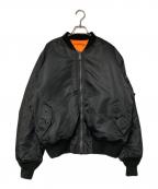 ALPHAアルファ）の古着「MA-1 ナイロンジャケット」｜ブラック×オレンジ