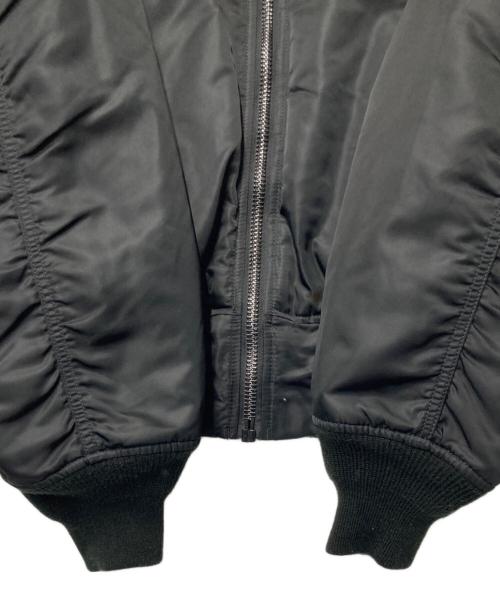 ALPHA（アルファ）ALPHA (アルファ) MA-1 ナイロンジャケット ブラック×オレンジ サイズ:LARGEの古着・服飾アイテム