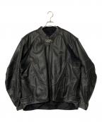 Alpinestarsアルパインスターズ）の古着「レザー ライダースジャケット」｜ブラック