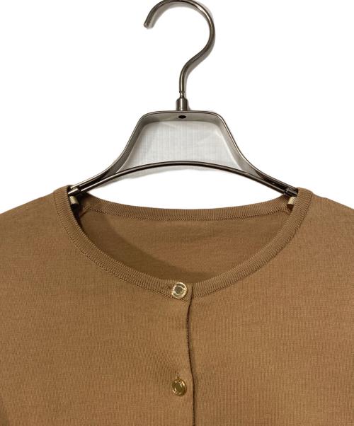 MUSE de Deuxieme Classe（ミューズ ドゥーズィエム クラス）MUSE de Deuxieme Classe (ミューズ ドゥーズィエム クラス) FF grace クルーネックカーディガン ブラウン サイズ:38の古着・服飾アイテム