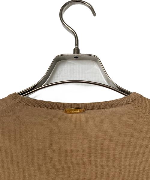 MUSE de Deuxieme Classe（ミューズ ドゥーズィエム クラス）MUSE de Deuxieme Classe (ミューズ ドゥーズィエム クラス) FF grace クルーネックカーディガン ブラウン サイズ:38の古着・服飾アイテム