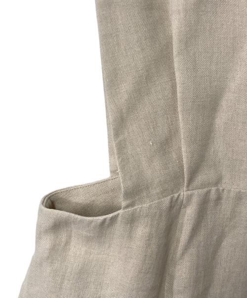 SACRA（サクラ）SACRA (サクラ) リネンツイルジャンパースカート ベージュ サイズ:38の古着・服飾アイテム