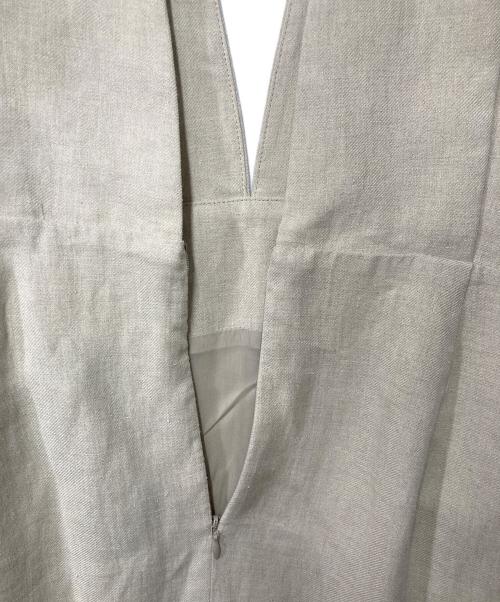 SACRA（サクラ）SACRA (サクラ) リネンツイルジャンパースカート ベージュ サイズ:38の古着・服飾アイテム