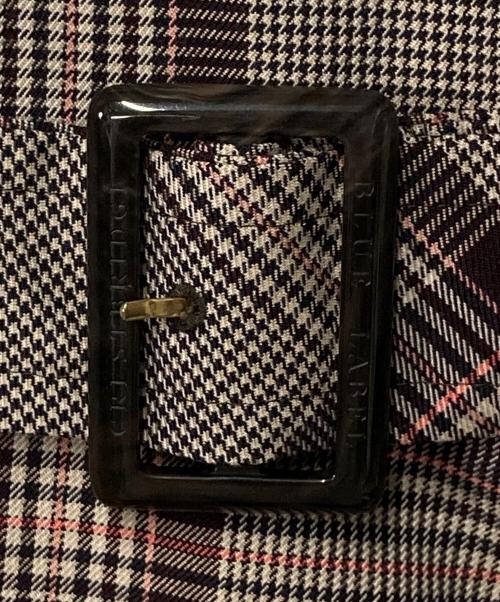 BLUE LABEL CRESTBRIDGE（ブルーレーベルクレストブリッジ）BLUE LABEL CRESTBRIDGE (ブルーレーベルクレストブリッジ) チェックジャンパースカート グレー サイズ:38の古着・服飾アイテム