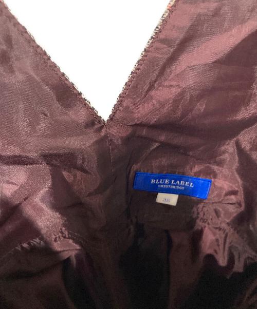 BLUE LABEL CRESTBRIDGE（ブルーレーベルクレストブリッジ）BLUE LABEL CRESTBRIDGE (ブルーレーベルクレストブリッジ) チェックジャンパースカート グレー サイズ:38の古着・服飾アイテム