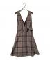 BLUE LABEL CRESTBRIDGE（ブルーレーベルクレストブリッジ）の古着「チェックジャンパースカート」｜グレー