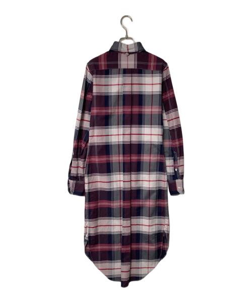 BROOKS BROTHERS BLACK FLEECE（ブルックスブラザーズ ブラックフリース）BROOKS BROTHERS BLACK FLEECE (ブルックスブラザーズ ブラックフリース) チェックシャツワンピース ネイビー×ボルドー サイズ:BB1の古着・服飾アイテム