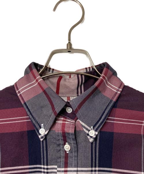 BROOKS BROTHERS BLACK FLEECE（ブルックスブラザーズ ブラックフリース）BROOKS BROTHERS BLACK FLEECE (ブルックスブラザーズ ブラックフリース) チェックシャツワンピース ネイビー×ボルドー サイズ:BB1の古着・服飾アイテム