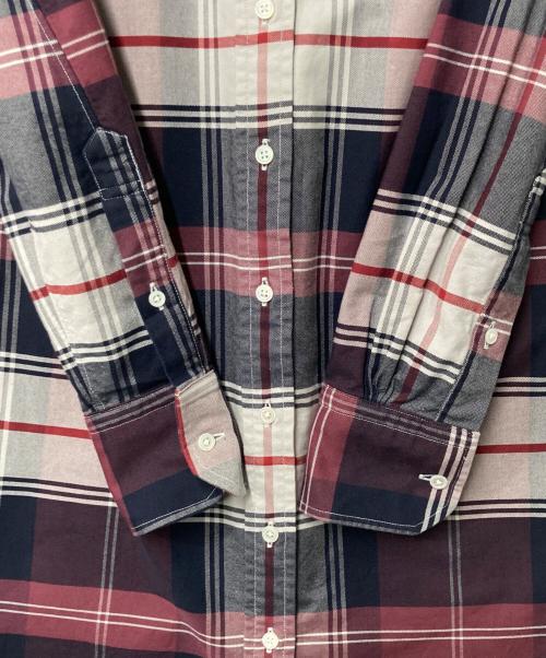 BROOKS BROTHERS BLACK FLEECE（ブルックスブラザーズ ブラックフリース）BROOKS BROTHERS BLACK FLEECE (ブルックスブラザーズ ブラックフリース) チェックシャツワンピース ネイビー×ボルドー サイズ:BB1の古着・服飾アイテム
