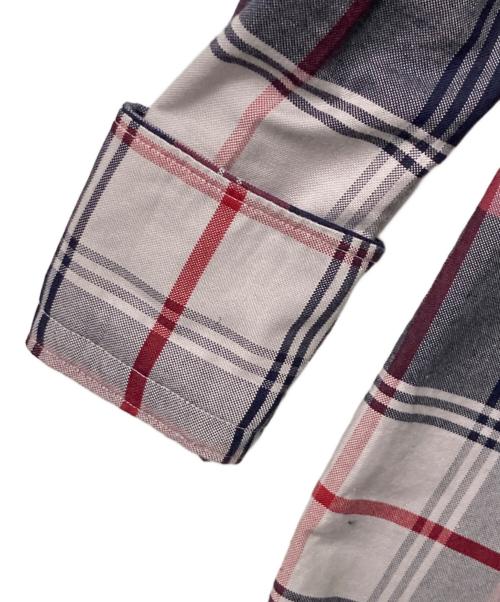 BROOKS BROTHERS BLACK FLEECE（ブルックスブラザーズ ブラックフリース）BROOKS BROTHERS BLACK FLEECE (ブルックスブラザーズ ブラックフリース) チェックシャツワンピース ネイビー×ボルドー サイズ:BB1の古着・服飾アイテム