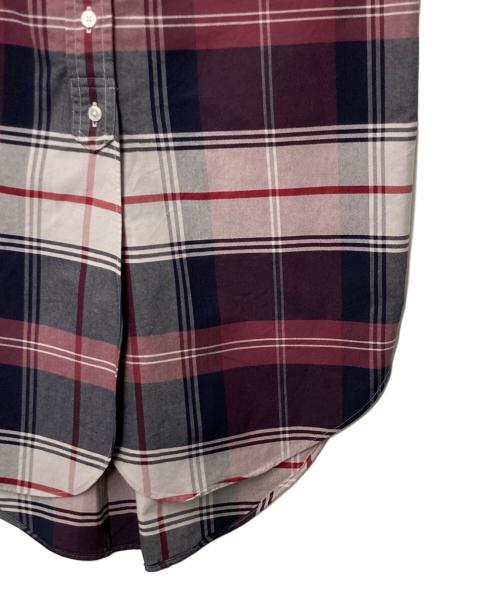 BROOKS BROTHERS BLACK FLEECE（ブルックスブラザーズ ブラックフリース）BROOKS BROTHERS BLACK FLEECE (ブルックスブラザーズ ブラックフリース) チェックシャツワンピース ネイビー×ボルドー サイズ:BB1の古着・服飾アイテム