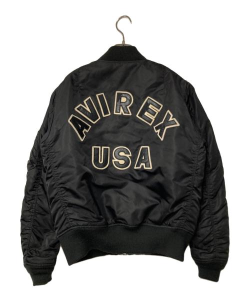 AVIREX（アヴィレックス）AVIREX (アヴィレックス) MA-1ジャケット ブラック サイズ:LARGEの古着・服飾アイテム
