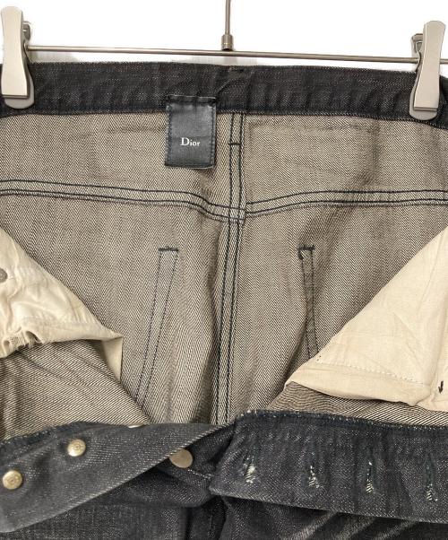 DIOR HOMME（ディオール オム）Dior Homme (ディオール オム) 03SS エディ期 爪痕ダメージ加工デニムパンツ ブラック サイズ:48の古着・服飾アイテム
