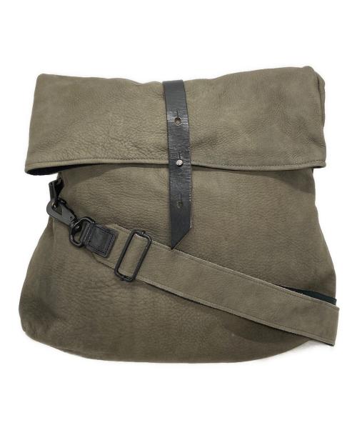 Jas-M.B.（ジャスエムビー）Jas-M.B. (ジャスエムビー) レザーショルダーバッグ カーキの古着・服飾アイテム