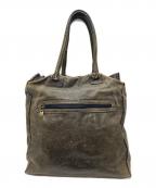 Jas-M.B.ジャスエムビー）の古着「レザートートバッグ」｜ブラウン×ブラック