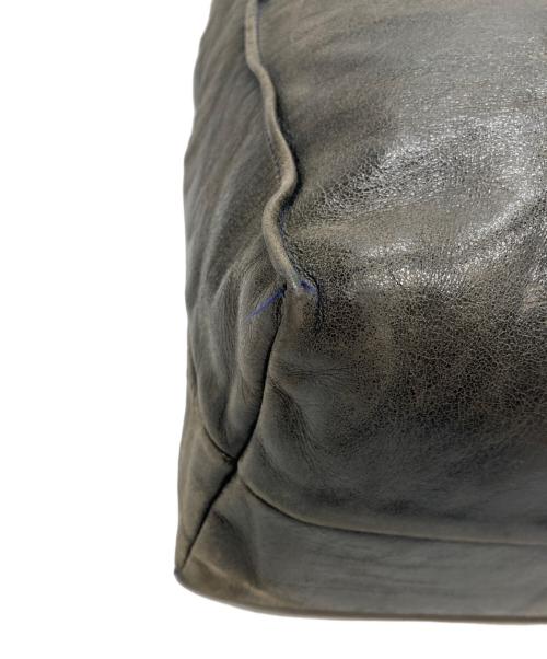 Jas-M.B.（ジャスエムビー）Jas-M.B. (ジャスエムビー) レザートートバッグ ブラウン×ブラックの古着・服飾アイテム