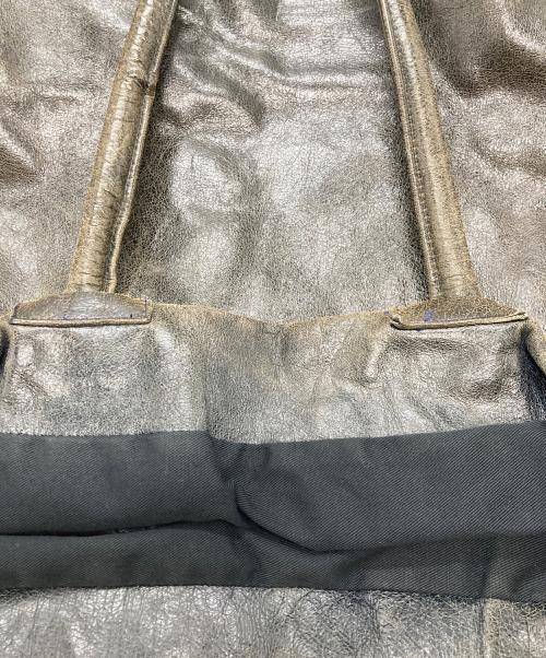 Jas-M.B.（ジャスエムビー）Jas-M.B. (ジャスエムビー) レザートートバッグ ブラウン×ブラックの古着・服飾アイテム
