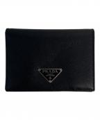 PRADAプラダ）の古着「サフィアーノレザー パスケース」｜ブラック