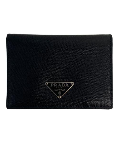 PRADA（プラダ）PRADA (プラダ) サフィアーノレザー パスケース ブラックの古着・服飾アイテム