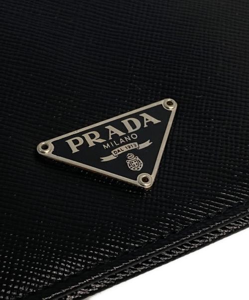 PRADA（プラダ）PRADA (プラダ) サフィアーノレザー パスケース ブラックの古着・服飾アイテム