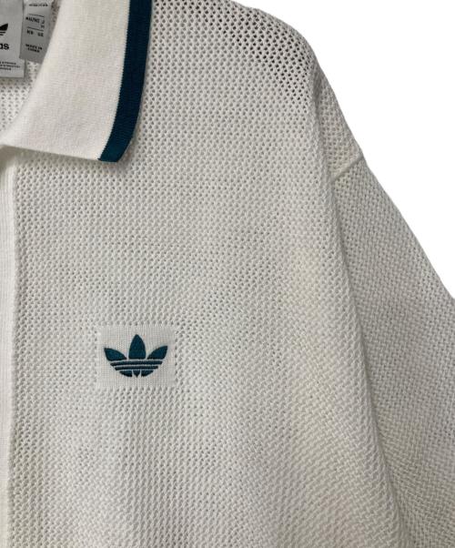 adidas（アディダス）adidas (アディダス) KNITTED SHIRT ホワイト サイズ:Mの古着・服飾アイテム