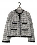 DRESSTERIORドレステリア）の古着「ヘリテージMIXツイードジャケット」｜ホワイト×ブラック