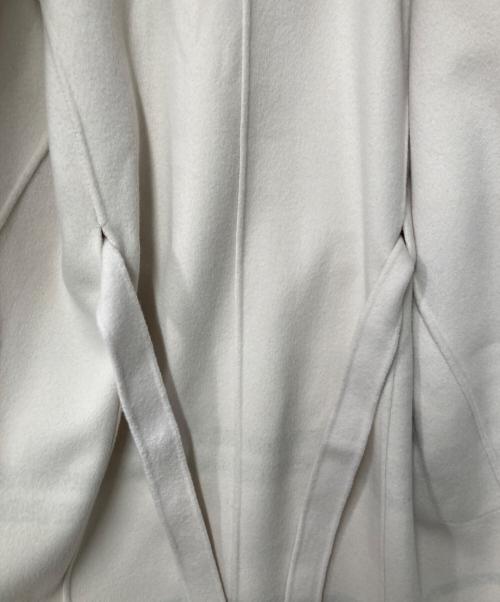 GALERIE VIE（ギャルリーヴィー）GALERIE VIE (ギャルリーヴィー) ウールダブルフェイスパネルボーダー フーデッドコート ベージュ サイズ:36の古着・服飾アイテム