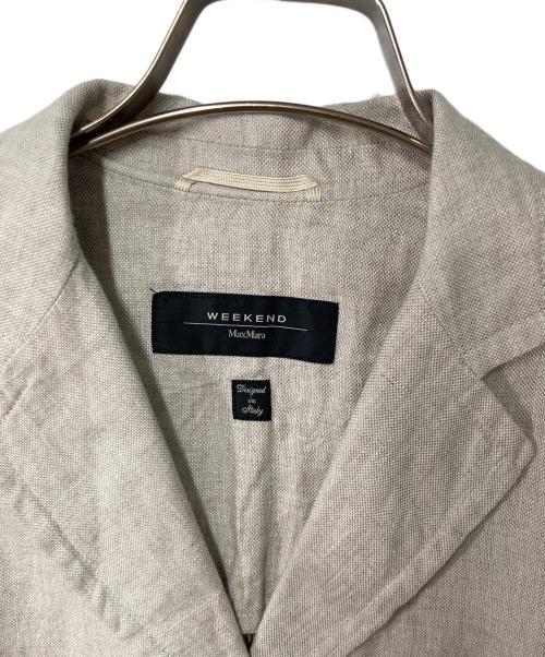 WEEKEND Max Mara（ウィークエンド マックスマーラ）WEEKEND Max Mara (ウィークエンド マックスマーラ) リネンテーラードジャケット ベージュ サイズ:40の古着・服飾アイテム