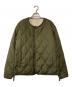 TAION（タイオン）の古着「ミリタリー リバーシブル クルーネック ダウンジャケット」｜オリーブ×アイボリー