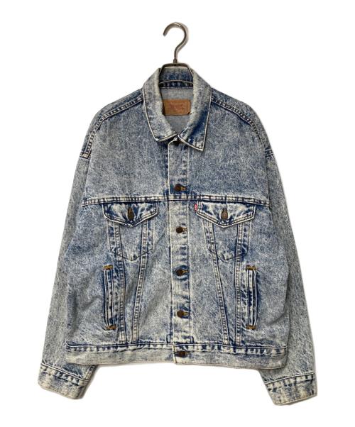 LEVI'S（リーバイス）LEVI'S (リーバイス) ボタン裏527 USA製 ケミカルウォッシュ デニムジャケット インディゴ サイズ:Lの古着・服飾アイテム