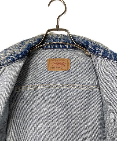LEVI'S（リーバイス）LEVI'S (リーバイス) ボタン裏527 USA製 ケミカルウォッシュ デニムジャケット インディゴ サイズ:Lの古着・服飾アイテム